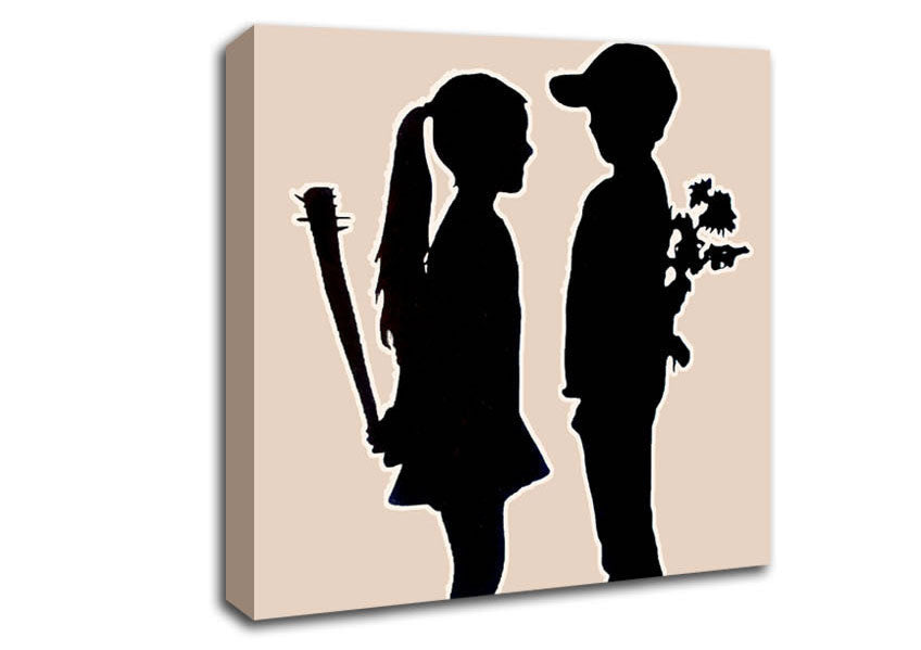 Love War Kids Canvas Wall Art