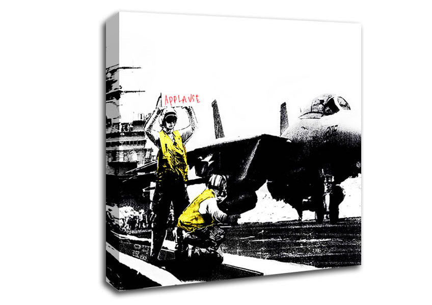 Navy Applause Canvas Wall Art