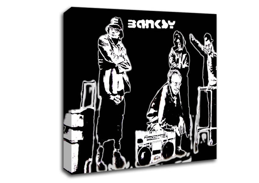 Old Skool Black Canvas Wall Art