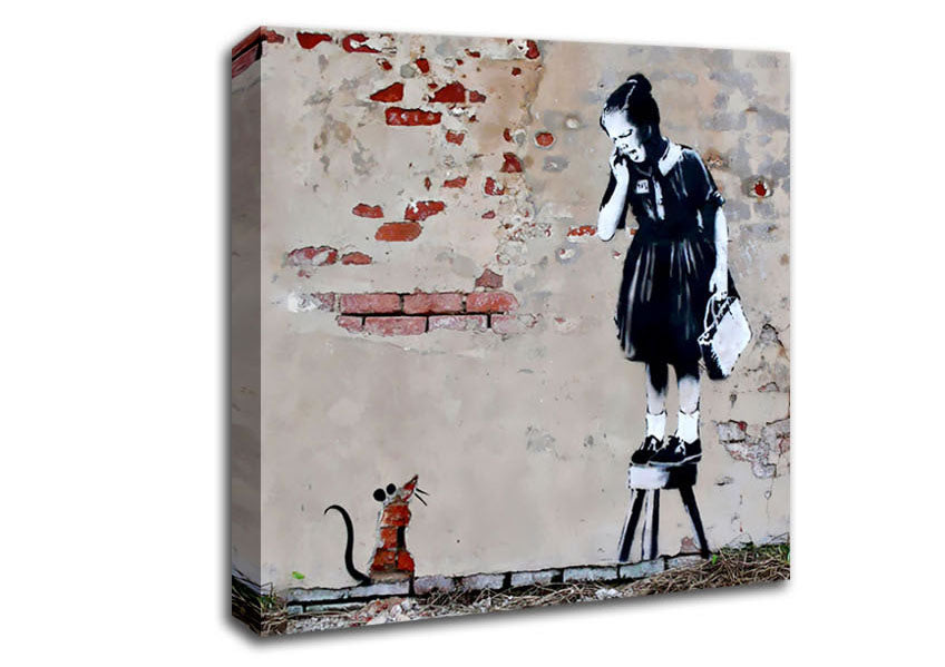 Scared Of The Mouse Canvas Wall Art