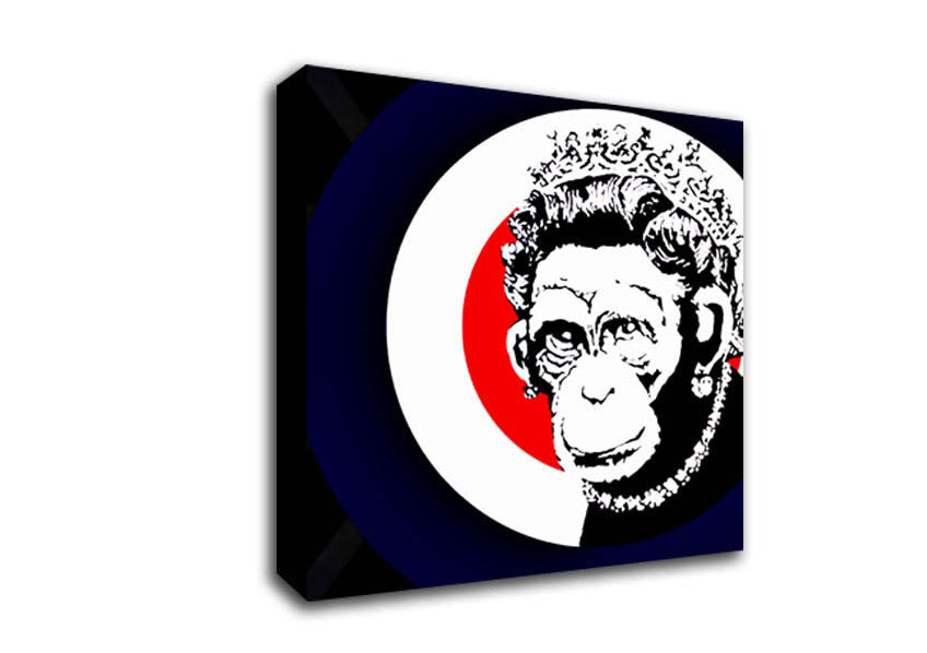 The Queen Monkey Canvas Wall Art