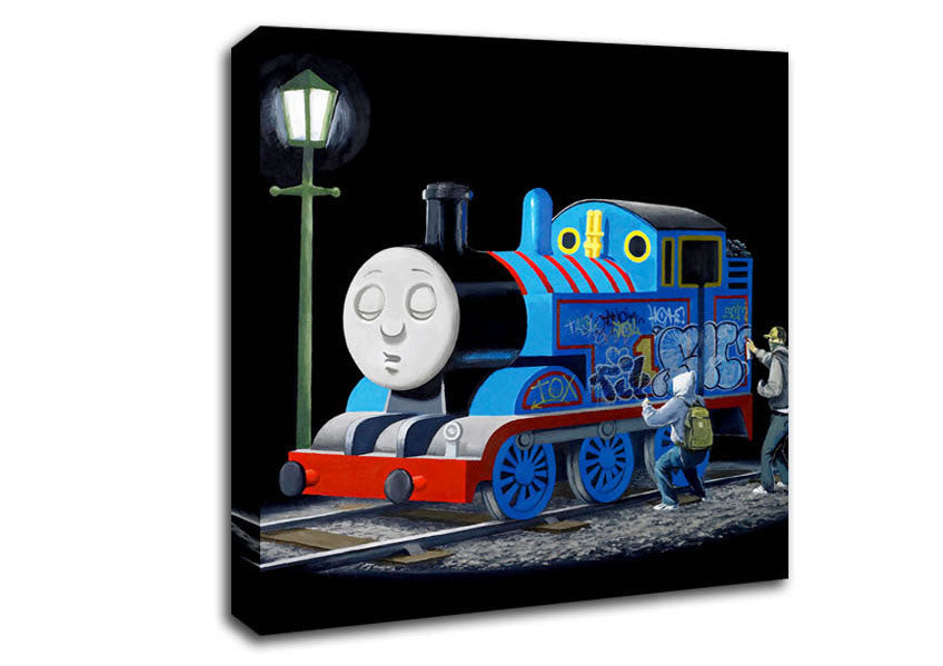 Thomas The Tank Graffiti Canvas Wall Art