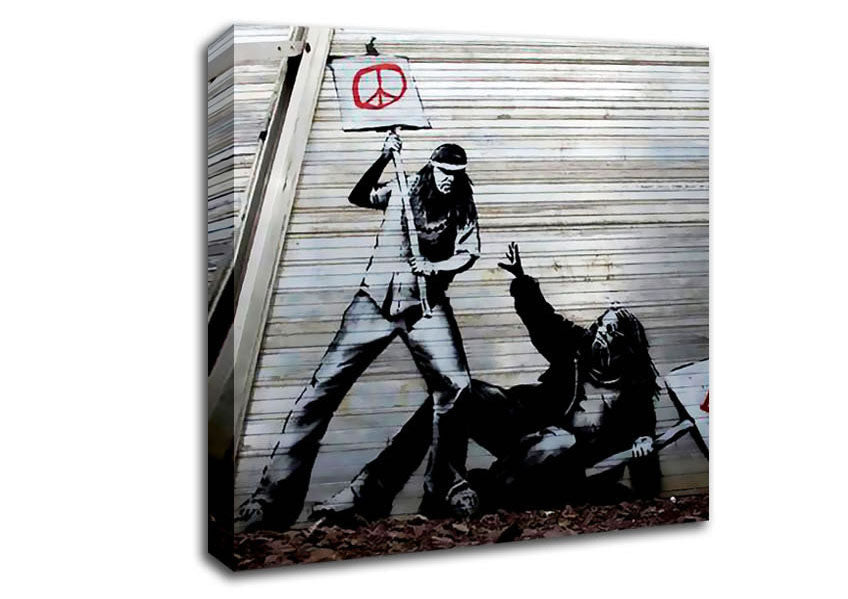 Wheres The Hippy Love Canvas Wall Art