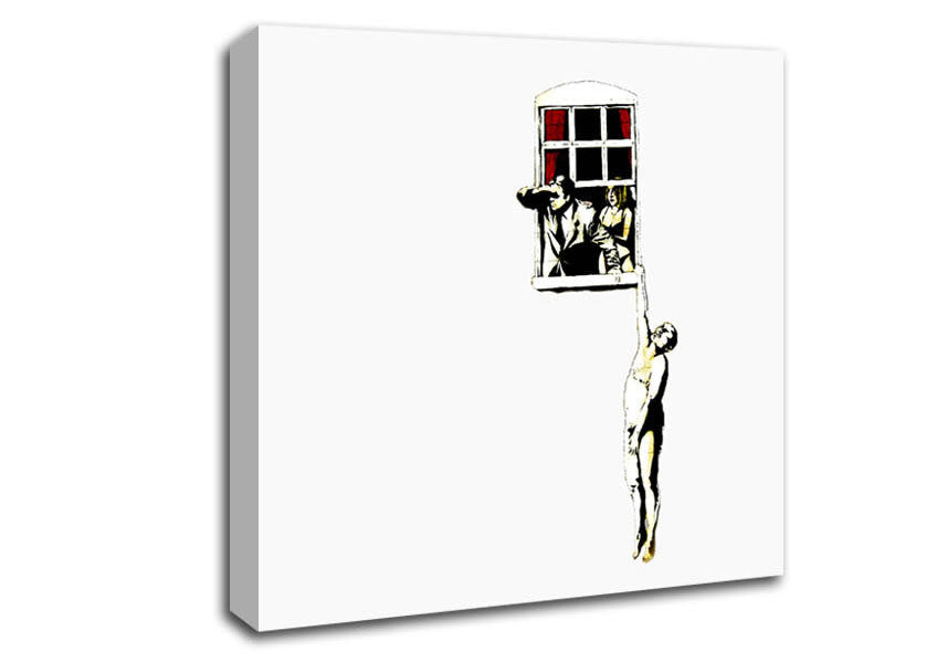 Window Lovers White Canvas Wall Art