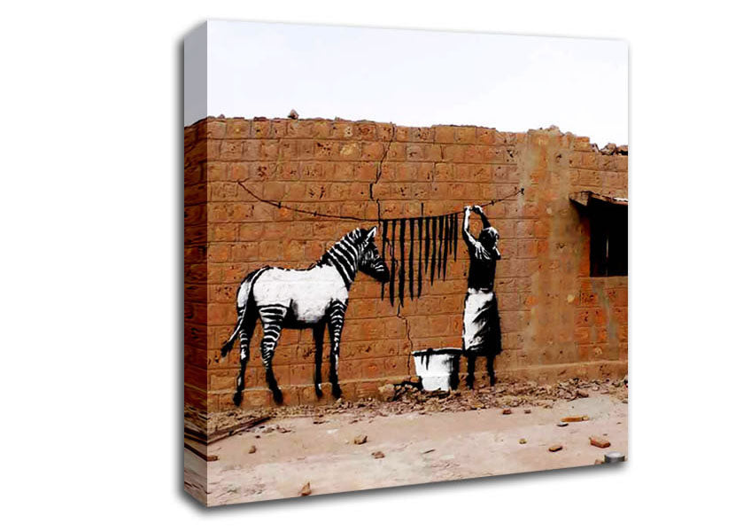 Zebra Stripes Washing Canvas Wall Art