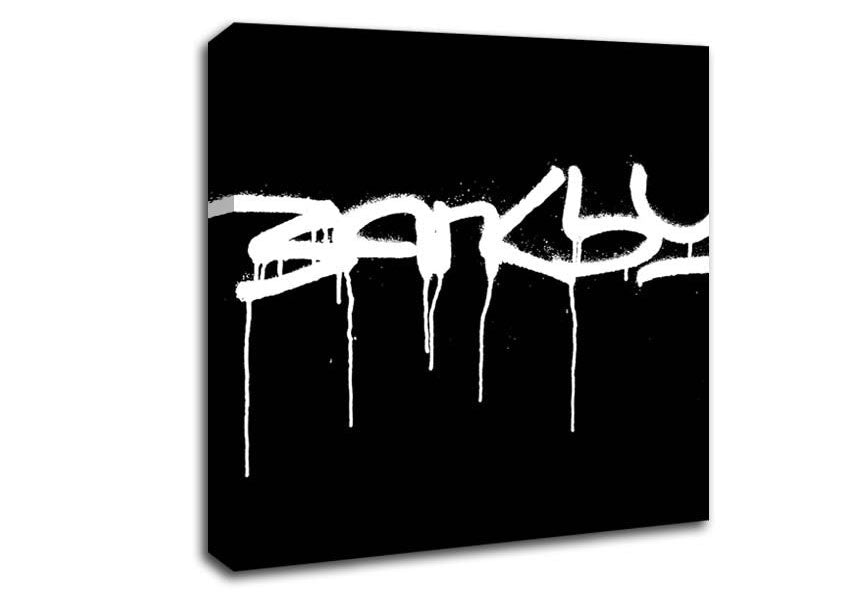 Banksy Black Canvas Wall Art