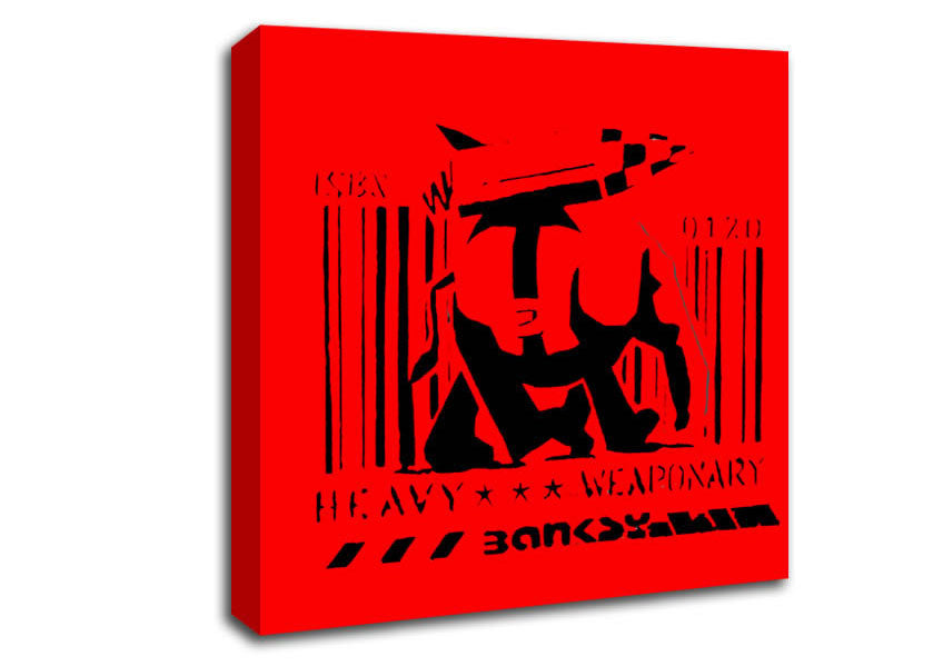 Heavy Weaponry Red Canvas Wall Art