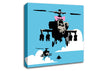 Hellicopter Bow Blue Canvas Wall Art