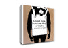 Laugh Now Monkey Beige Canvas Wall Art