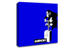 Monkey Detonator Blue Canvas Wall Art