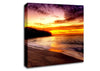 Stunning Ocean Beach At Sunset Canvas Wall Art