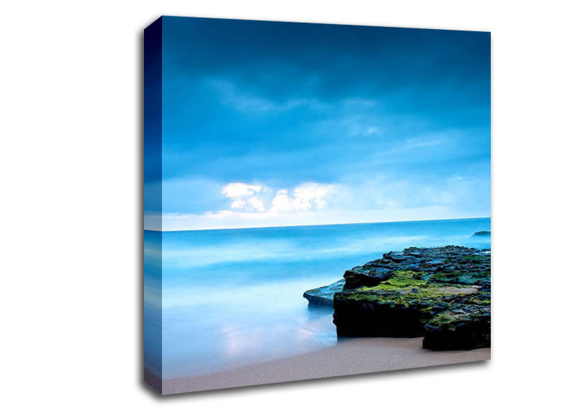 Beach Shore Blues Canvas Wall Art