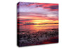 Pebbles In the Morning Sunrise Canvas Wall Art
