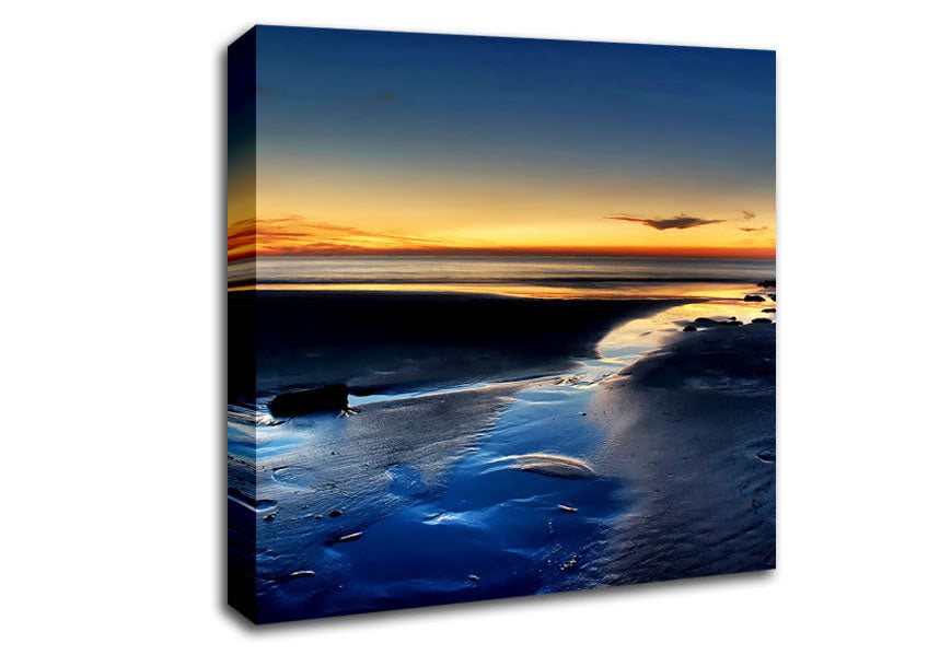 Footprints To The Ocean Canvas Wall Art