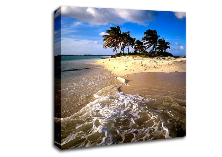 Sandy Island Caribbean Canvas Wall Art
