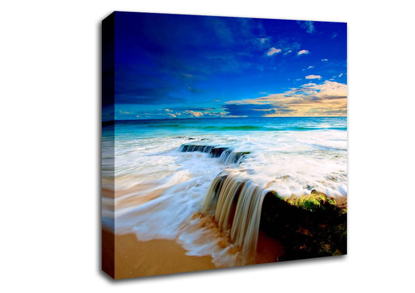 Spill Of The Ocean Waves Canvas Wall Art