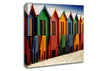 Beach Hut Parade Canvas Wall Art