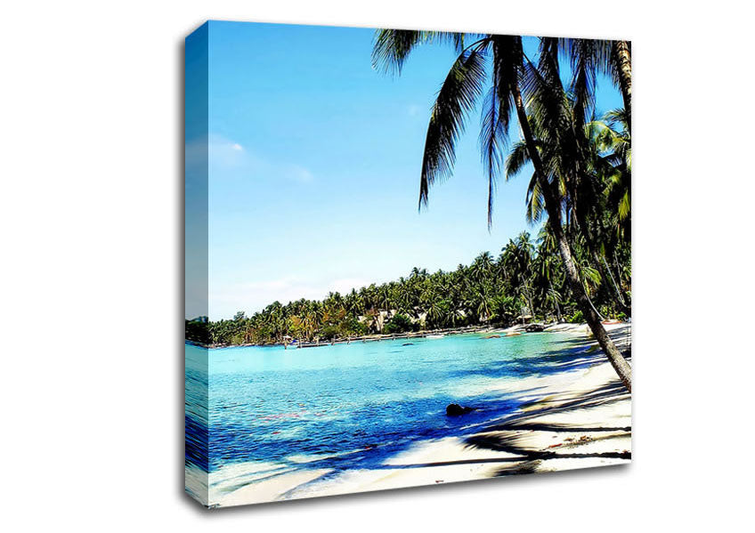 Relaxing Palm Tree Island Canvas Wall Art
