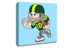 American Football Sport Player Baby Blue Canvas Wall Art