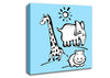 Animals Under The Sun Baby Blue Canvas Wall Art