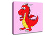Big Dragon Pink Canvas Wall Art