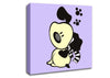 Dog Paw Print Scarf Lilac Canvas Wall Art
