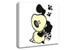 Dog Paw Print Scarf White Canvas Wall Art