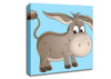 Donkey Short Legs Baby Blue Canvas Wall Art