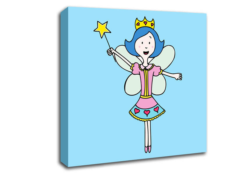 Fairy Princess Baby Blue Canvas Wall Art