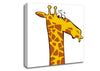 Funny Confused Zebra White Canvas Wall Art