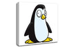 Funny Penguin White Canvas Wall Art