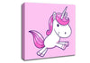 Leaping Unicorn Pink Canvas Wall Art