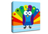 Little Peacock Baby Blue Canvas Wall Art