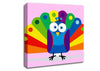 Little Peacock Pink Canvas Wall Art