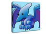 Pterodactyl Dinosaur Baby Blue Canvas Wall Art
