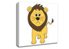 Sad Lion White Canvas Wall Art