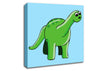 Suprised Dinosaur Baby Blue Canvas Wall Art