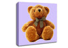 Teddy Bear Bow Lilac Canvas Wall Art