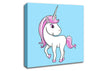 Unicorn Walking Baby Blue Canvas Wall Art
