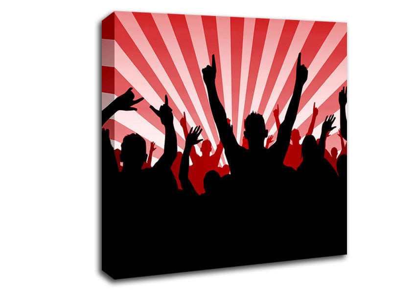 Red Rave Canvas Wall Art