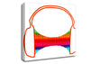 Headphone Funk White Canvas Wall Art