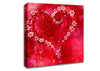Love Heart Flowers Canvas Wall Art