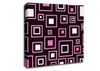 Squares In Squares Pink Canvas Wall Art