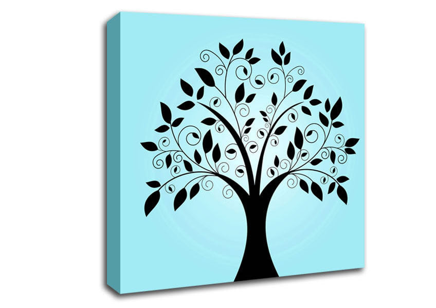 Surreal Blue Tree Canvas Wall Art