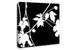Garden Delight White On Black Canvas Wall Art