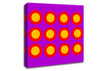 Circles Of Light Yellow On Purple Canvas Wall Art