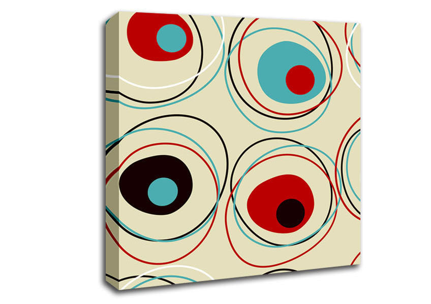 Oval Circles Canvas Wall Art