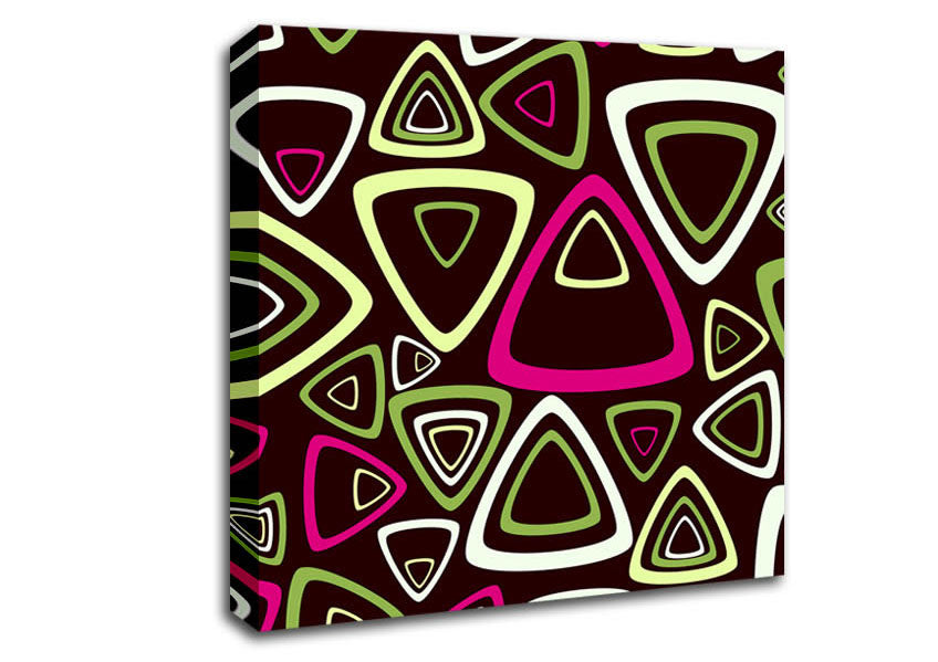 Triangle Infusion Pink Canvas Wall Art