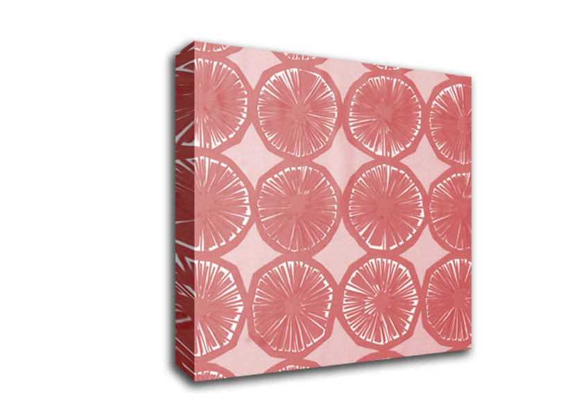 Segment Intervention Pink Canvas Wall Art