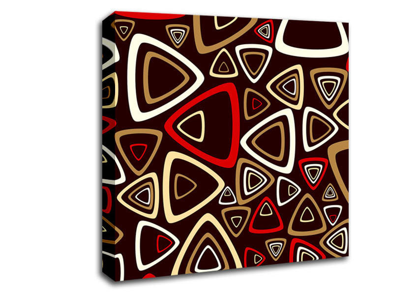 Triangle Infusion Red Canvas Wall Art